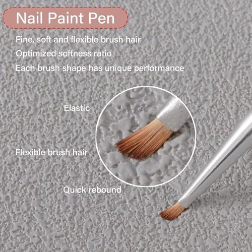 WOKOTO Triangular Pyramid Nail Art Brush - Pink Gradient Detail Liner