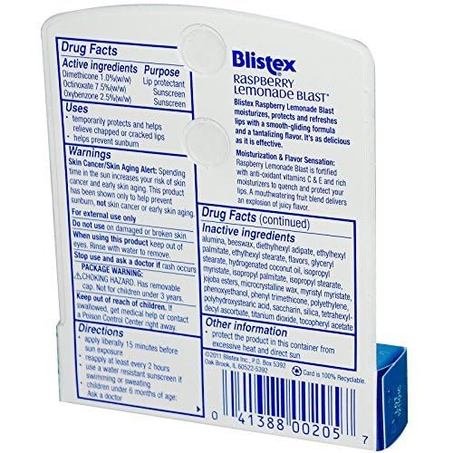 Blistex Lip Protectant SPF 15 - Raspberry Lemonade Blast, 0.15 oz