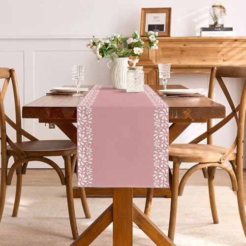 Pink Mexican Christmas Cielito Lindo Table Runner for Fiesta & Holiday Decor - 13 x 72 Inches