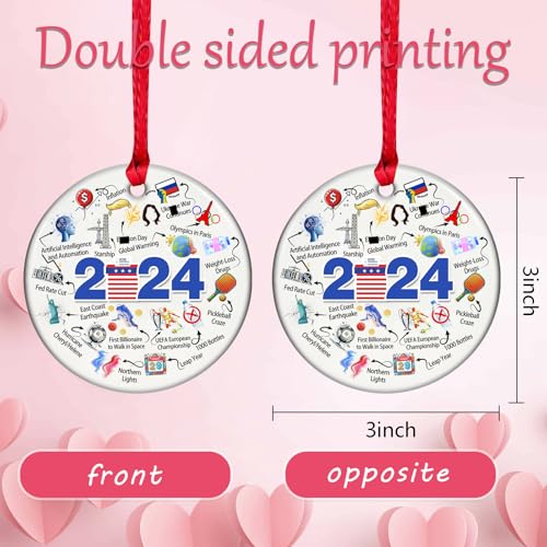2024 Year in Review Christmas Ornament - Vibrant Keepsake Decor
