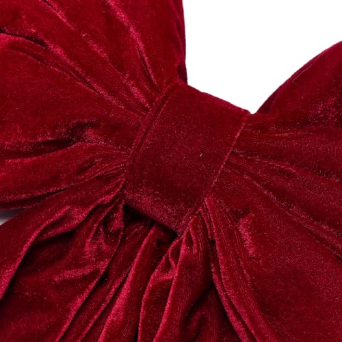 Large Burgundy Velvet Christmas Bow Topper - 36x18 Inches Holiday Decor with Variation Burgandy / 1pc