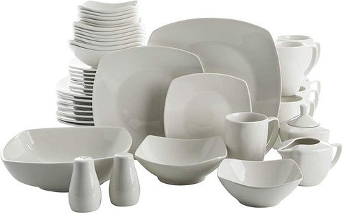 Gibson Home Zen Buffetware 39 Piece Dinnerware Set , White