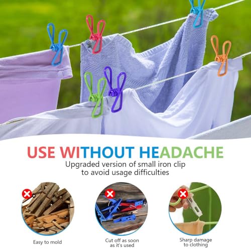 SenseYo 30 Pcs Colorful Bag Clips Food Sealer Clips Kitchen & Laundry Use