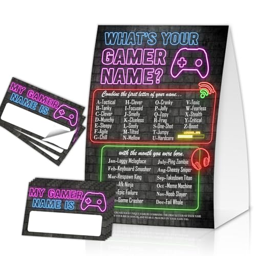 Fluorescent Purple Gamer Birthday Party Decorations Set (31pcs)