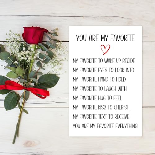 Romantic Anniversary Greeting Card for Him and Her, Love Note for Husband