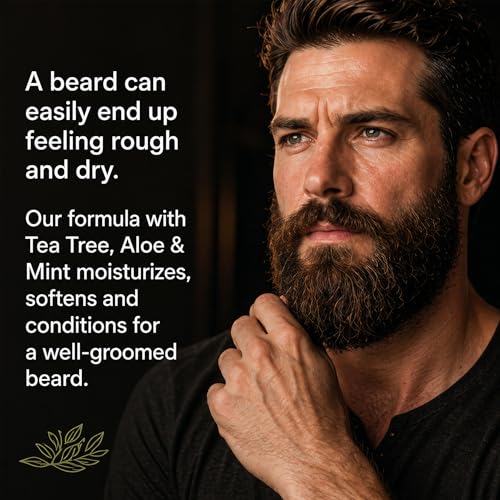Vivo Per Lei Tea Tree Beard Balm with Argan Oil & Mint 2.11 Oz