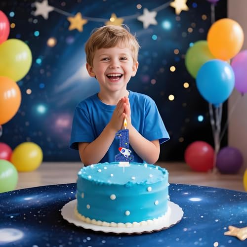 Astronaut Birthday Candle - Space-Themed Cake Topper for Boys