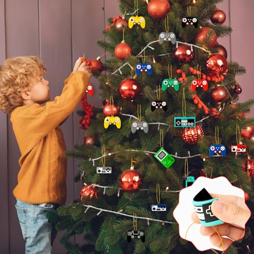 20PCS Christmas Video Game Controller Ornaments - Holiday Gaming Decorations