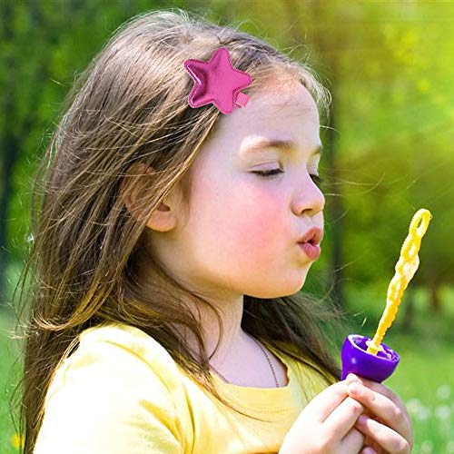Honbay 12-Piece Shiny PU Leather Star Hair Clips & Hairpins