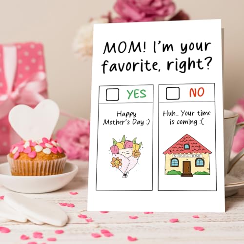 Cheeky Mother's Day Card - 'Am I Your Favorite Child?' Humor