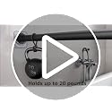 2 Pack Adhesive Curtain Rod Holders - No Drilling, Clear Bathroom Brackets