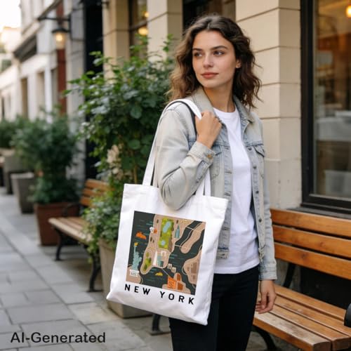 Funny Reusable Cotton Tote Bag - Style 32, 13.7x15.7 inch