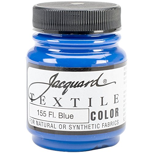 Jacquard Textile Color Fluorescent Blue - Permanent Fabric Paint for
