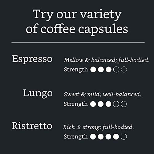 Solimo Ristretto Dark Roast Coffee Capsules for Nespresso Original, 50 Pack