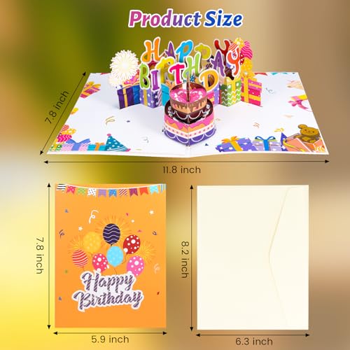 3D Pop-Up Musical Birthday Card with LED Light Candle