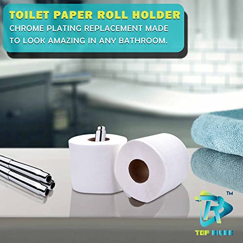 Stainless Steel Toilet Paper Roller - Chrome Plated, Set of 2