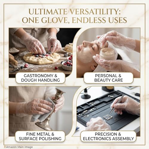 500 Count Clear Disposable Food Prep Gloves for Cooking & Cleaning