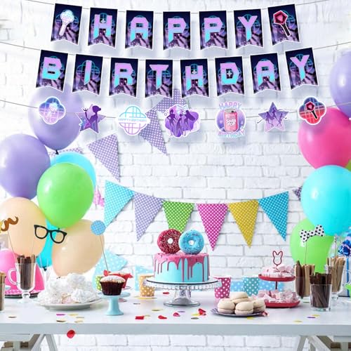 Music Hunter Birthday Banner Set - 2 Happy Birthday Banners & Garland