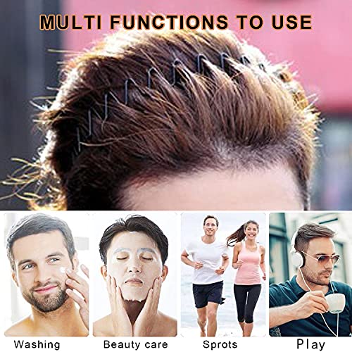 WantGor Metal Headbands for Women and Men 2 Pack Black Wave Hair Bands