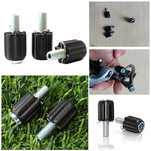 6 Pack Rear Derailleur Barrel Adjuster Replacement Shift Cable Downtube Index M5 Adjusting End Screw for Bike Rear Derailleur Down Tube Housing Stop Gear Shifter