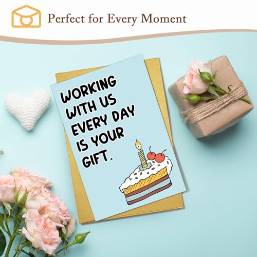 Funny Coworker Birthday Card - Premium Office Greeting Card for Boss