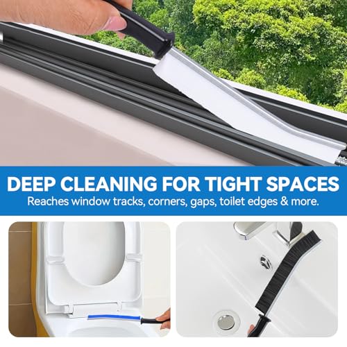 5-Pack Crevice Cleaning Brush Set, Multicolor Hard Bristle Gap Cleaner