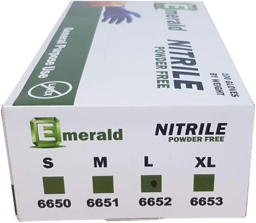 Emerald Nitrile Gloves - Powder-Free, Durable Protection | 100 Count
