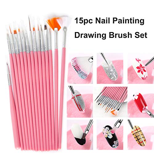 Lifextol Nail Art Brush and Dotting Pen Set - Pink