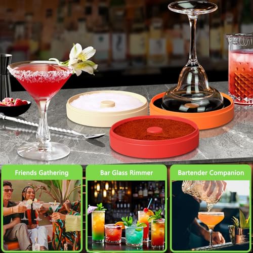 3-Tier Margarita Salt Rimmer Set - Professional Cocktail Glass Rimmer