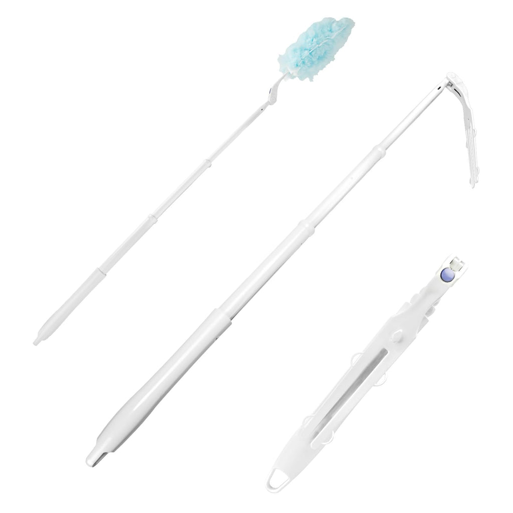KeFanta Heavy Duty Duster Handles Replacement Compatible with Swiffer Duster Refills, Extendable Handle, Adjustable Length (1Pcs)