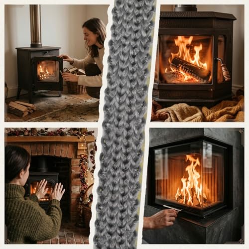 Self-Adhesive Wood Stove Gasket Rope - 6.56ft Replacement Tape