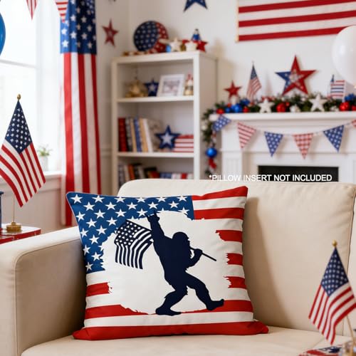 Sasquatch Throw Pillow Cover for RV Life - Bigfoot Decor