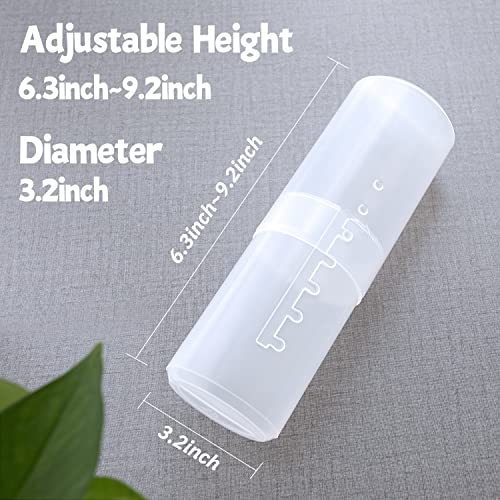 OCHEAL Retractable Makeup Brush Holder - Clear Plastic Travel Case