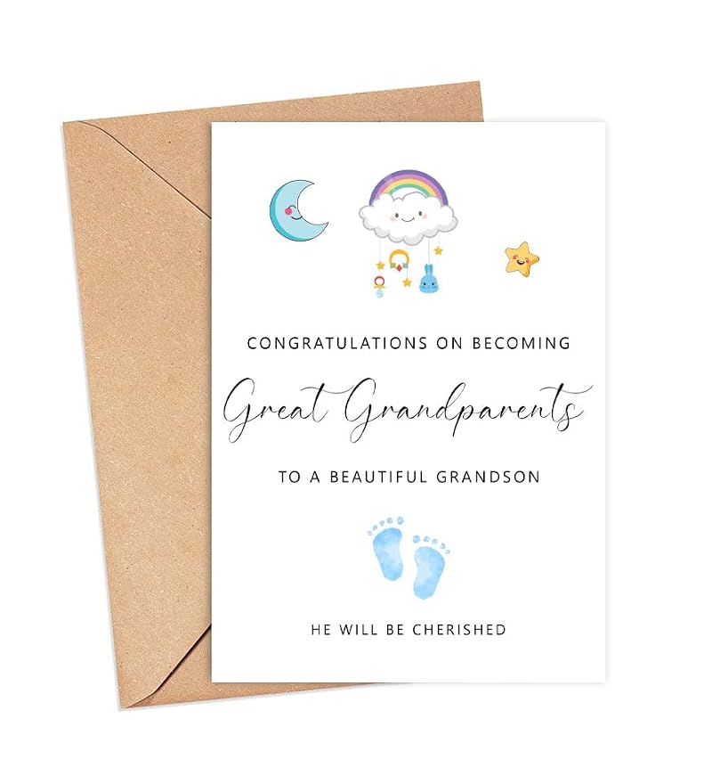 Congratulations on Becoming Great Grandparents Card - 5x7