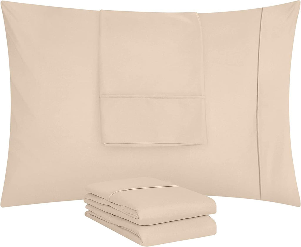 Utopia Bedding Queen Pillow Cases - 12 Pack Soft Brushed Microfiber - Fade Resistant 20 x 30 Inches (Beige)