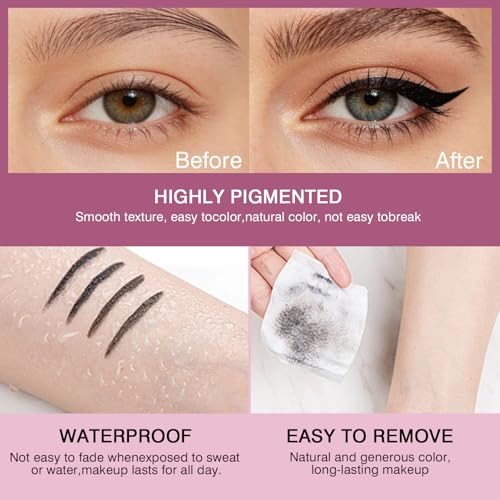 LAVONE 3-in-1 Waterproof Eyeliner Set - Liquid, Gel & Pencil Black