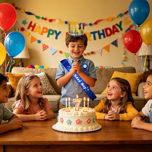 3-Pack Birthday Boy Crown Hats for Kids' Parties | Eiodoni