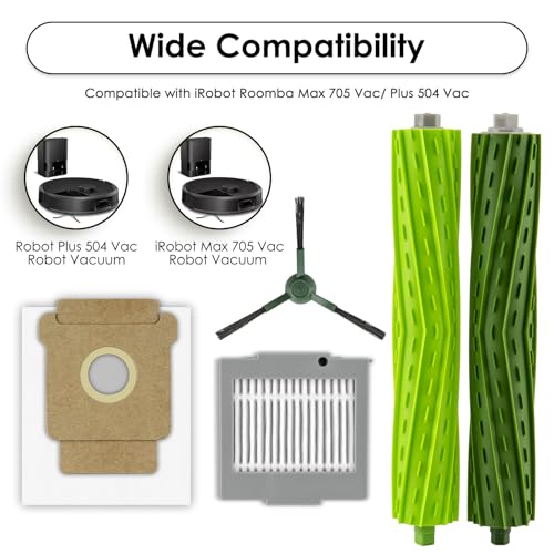 8-Piece Accessory Kit for iRobot Roomba Max 705 Vac & Plus 504 Vac