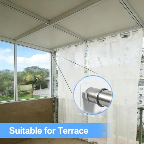 12 Pack Heavy Duty Adhesive Shower Rod Holders - No Drilling