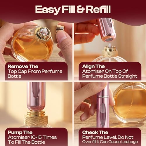 MURMUSH 5ml Refillable Perfume Atomizer Travel Spray Bottle