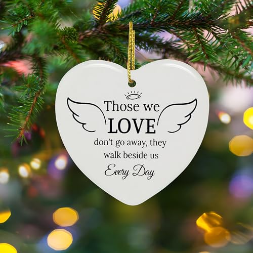 Heart Ceramic Sympathy Ornament for Loss of Loved One