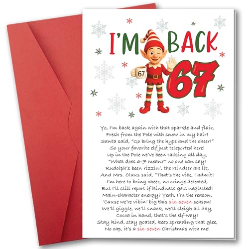 Funny Meme Christmas Card for Teens - 67 Gen Alpha Gifts