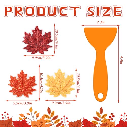 24 Pcs Fall Non-Slip Bathtub Stickers - Maple Leaves Shower Decals
