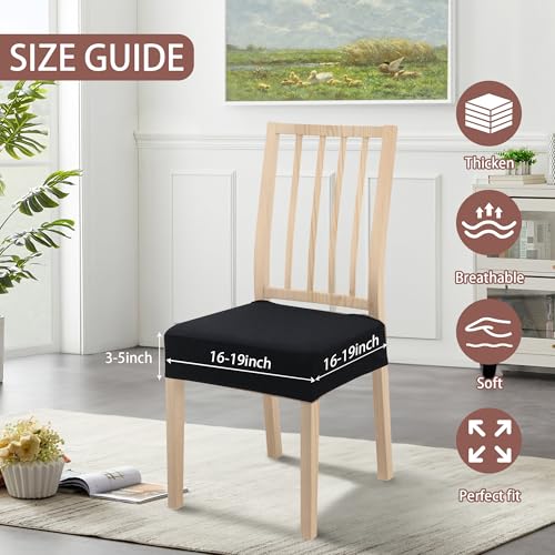 2 Pack Stretch Dining Chair Seat Covers - Soft & Durable