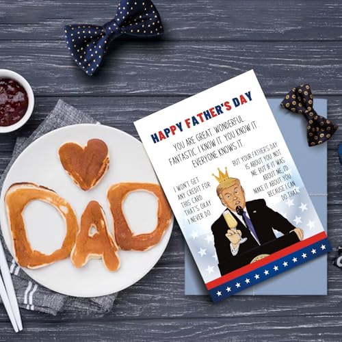 Funny Father's Day Card for Dad - Supoeguk 8x5.3 Inches