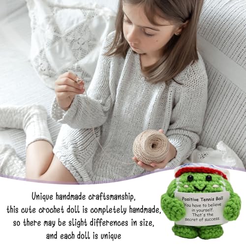 Handmade Crochet Tennis Ball Gift for Men - Emotional Support