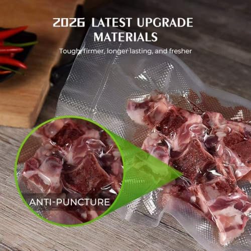 Vacuum Sealer Bags Rolls 11"x20' - Heavy Duty, 2 Pack