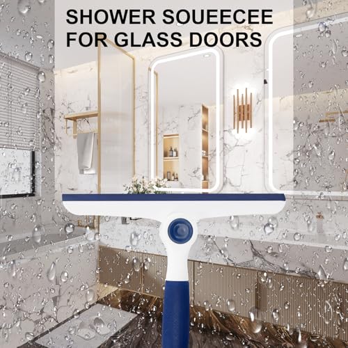 Keleekelin 9.7" Rotating Window Squeegee for Glass Doors and Car Windows