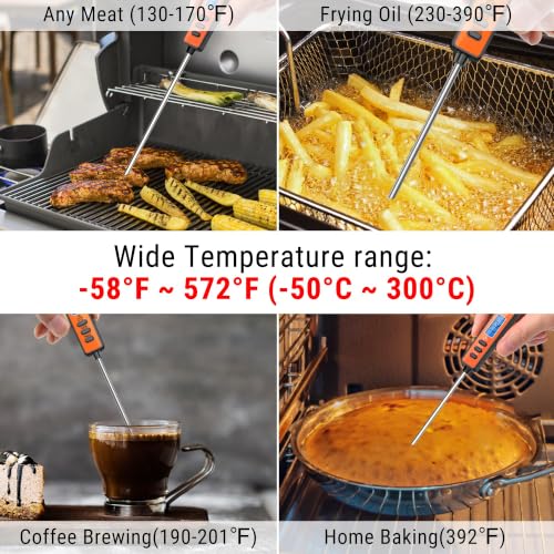 TempPro TempSwift 1-Second Digital Meat Thermometer with Long Probe