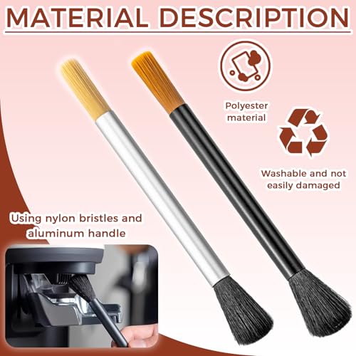 2-Pack Dual-Head Coffee Brush Set for Grinder & Kitchen Cleaning